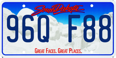 SD license plate 96QF88