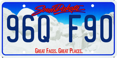 SD license plate 96QF90