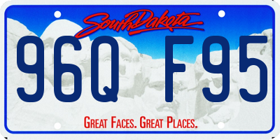 SD license plate 96QF95