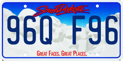 SD license plate 96QF96