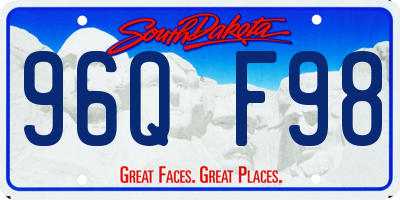 SD license plate 96QF98