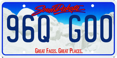 SD license plate 96QG00