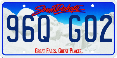 SD license plate 96QG02