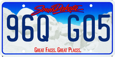 SD license plate 96QG05