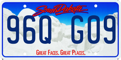 SD license plate 96QG09