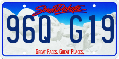 SD license plate 96QG19