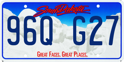 SD license plate 96QG27