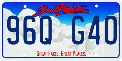 SD license plate 96QG40