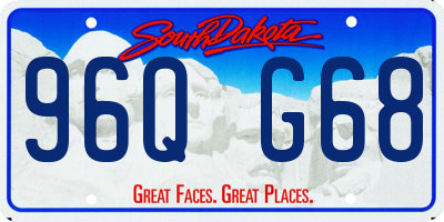 SD license plate 96QG68