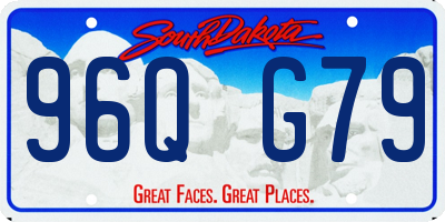 SD license plate 96QG79