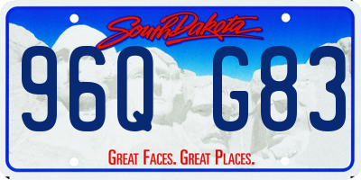 SD license plate 96QG83