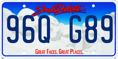 SD license plate 96QG89