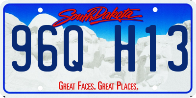 SD license plate 96QH13