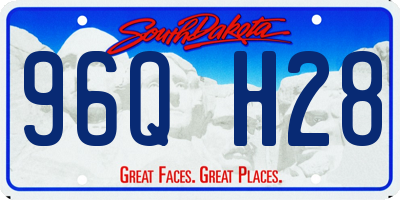 SD license plate 96QH28
