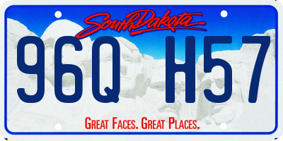 SD license plate 96QH57
