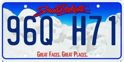 SD license plate 96QH71