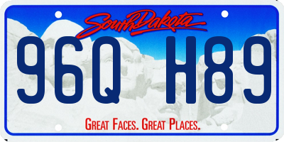 SD license plate 96QH89