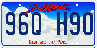 SD license plate 96QH90