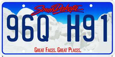 SD license plate 96QH91