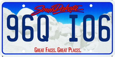 SD license plate 96QI06