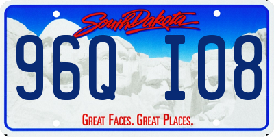 SD license plate 96QI08