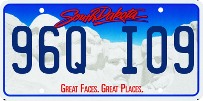 SD license plate 96QI09