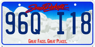 SD license plate 96QI18