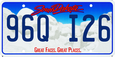 SD license plate 96QI26