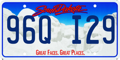 SD license plate 96QI29