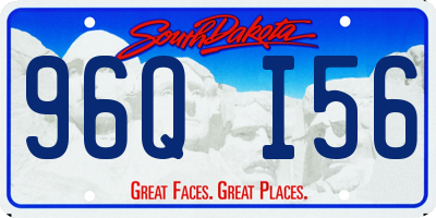 SD license plate 96QI56