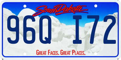 SD license plate 96QI72