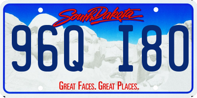 SD license plate 96QI80