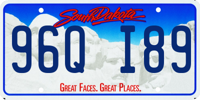 SD license plate 96QI89
