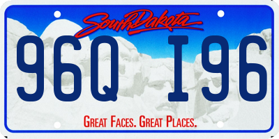 SD license plate 96QI96