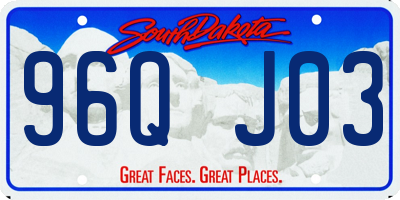 SD license plate 96QJ03