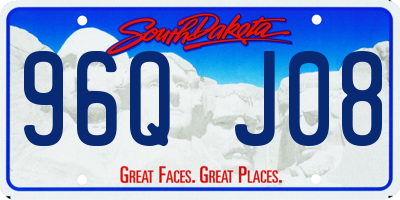 SD license plate 96QJ08