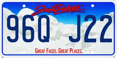 SD license plate 96QJ22