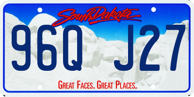 SD license plate 96QJ27