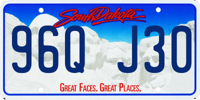 SD license plate 96QJ30