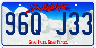SD license plate 96QJ33
