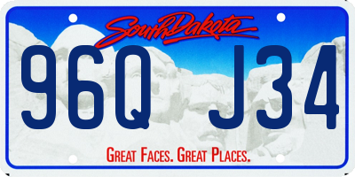 SD license plate 96QJ34