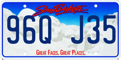 SD license plate 96QJ35