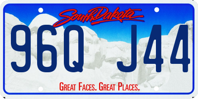 SD license plate 96QJ44