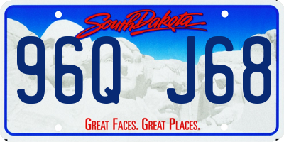 SD license plate 96QJ68