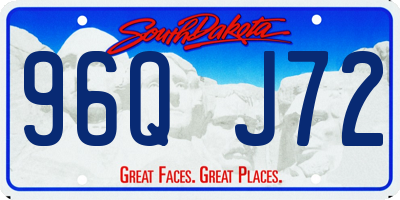 SD license plate 96QJ72