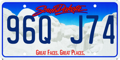 SD license plate 96QJ74