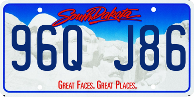 SD license plate 96QJ86