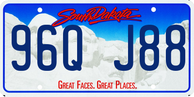 SD license plate 96QJ88