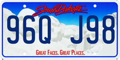 SD license plate 96QJ98