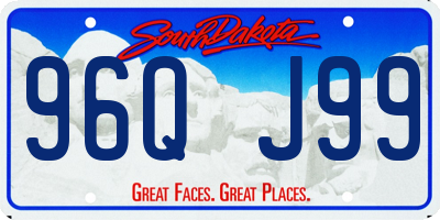 SD license plate 96QJ99